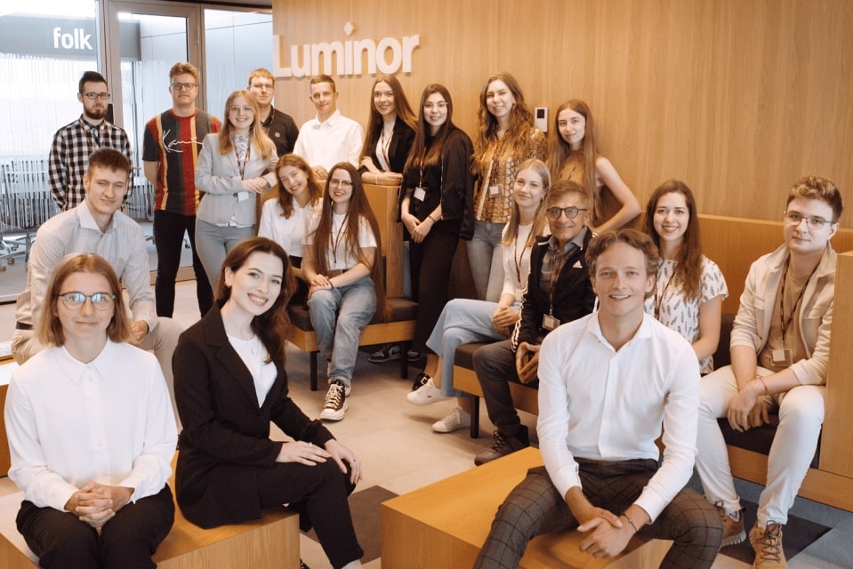 2023 m. „Luminor“ banko praktikos programos „Illuminate“ dalyviai
