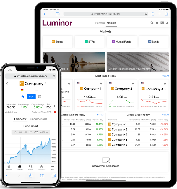 „Luminor Investor“ platforma